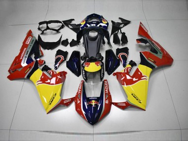 Blau Gelb Rot Rot Bull CBR 1000 RR 2017-2023 Verkleidungen