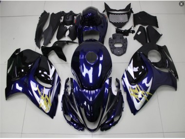 Blau Gold GSXR 1300 Hayabusa 2008-2019 Verkleidungen