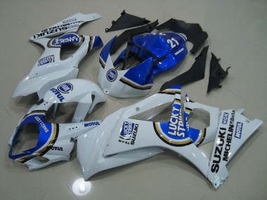 Blau Lucky Strike GSXR 1000 K7 2007-2008 Verkleidungen