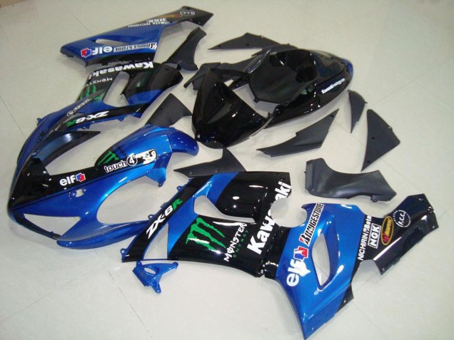 Blau Monster ZX6R 2005-2006 Verkleidungen Blau Monster ZX6R 2005-2006 Verkleidungen