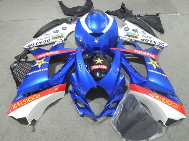 Blau Rockstar GSXR 1000 K7 2007-2008 Verkleidungen