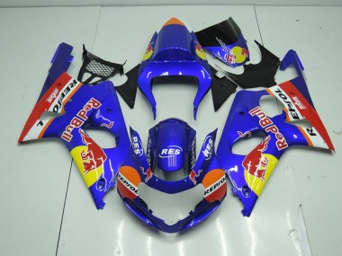 Blau Rot Bull GSXR 1000 K1 2000-2002 Verkleidungen
