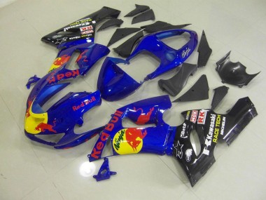 Blau Rot Bull ZX6R 2005-2006 Verkleidungen