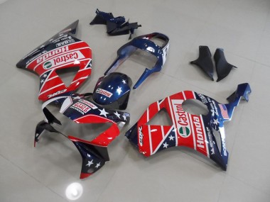 Blau Rot Castrol Zykluswelt CBR 900 RR 954 2002-2003 Verkleidungen