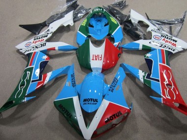 Blau Rot Grün Motul CBR 1000 RR 2004-2005 Verkleidungen