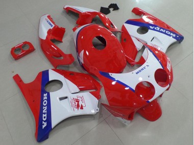 Blau Rot Weiß CBR 250 RR MC22 1991-1998 Verkleidungen