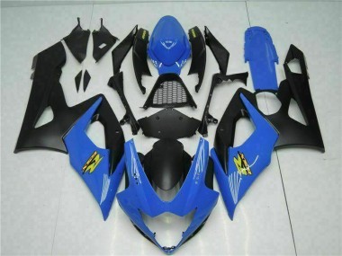 Blau Schwarz GSXR 1000 K5 2005-2006 Verkleidungen Komplett Sets