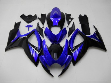 Blau Schwarz GSXR 600 / 750 K6 2006-2007 Verkleidungen & Plastik