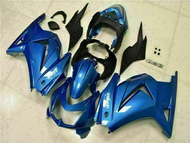 Blau Schwarz Weiß Ninja EX250 2008-2012 Verkleidungen Blau Schwarz Weiß Ninja EX250 2008-2012 Verkleidungen