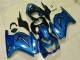 Blau Schwarz Weiß Ninja EX250 2008-2012 Verkleidungen Blau Schwarz Weiß Ninja EX250 2008-2012 Verkleidungen