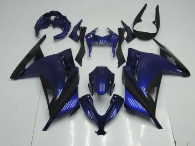 Blau Schwarz ZX 300R 2013-2016 Verkleidungen