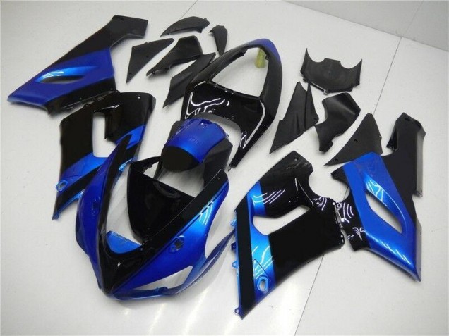 Blau Schwarz ZX6R 2005-2006 Verkleidungen Blau Schwarz ZX6R 2005-2006 Verkleidungen