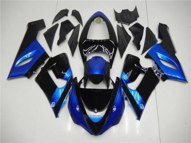 Blau Schwarz ZX6R 2005-2006 Verkleidungen Blau Schwarz ZX6R 2005-2006 Verkleidungen