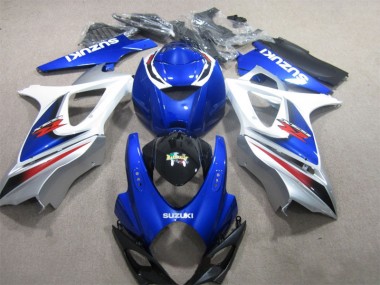 Blau Weiß GSXR 1000 K7 2007-2008 Verkleidungen Komplett Sets