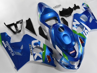 Blau Weiß GSXR 600 / 750 K4 2004-2005 Verkleidungen