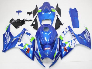 Blau Weiß GSXR 600 / 750 K6 2006-2007 Verkleidung