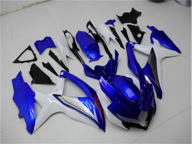 Blau Weiß GSXR 600 / 750 K8 2008-2010 Verkleidungen Komplett Sets