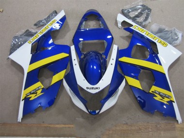Blau Weiß Gelb GSXR 600 K4 2004-2005 Verkleidungen