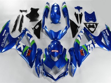 Blau Weiß Grün GSXR 600 / 750 K8 2008-2010 Verkleidungen