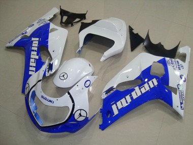 Blau Weiß Jordan GSXR 750 K1 K2 K3 2001-2003 Verkleidungen