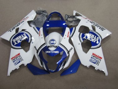 Blau Weiß Lucky Strike Motul GSXR 600 K4 2004-2005 Verkleidungen