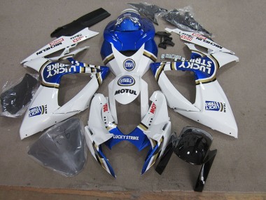 Blau Weiß Lucky Strike Motul GSXR 750 K6 2006-2007 Verkleidungen