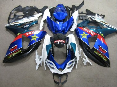 Blau Weiß Rockstar GSXR 1000 K9 2009-2016 Verkleidungen