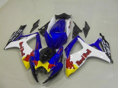 Blau Weiß Rot Bull GSXR 750 K6 2006-2007 Verkleidungen