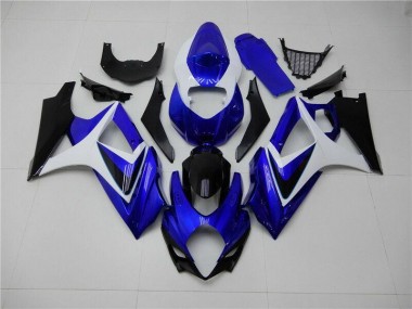 Blau Weiß Schwarz GSXR 1000 K7 2007-2008 Verkleidungen