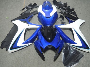 Blau Weiß Schwarz GSXR 600 K6 2006-2007 Verkleidungen
