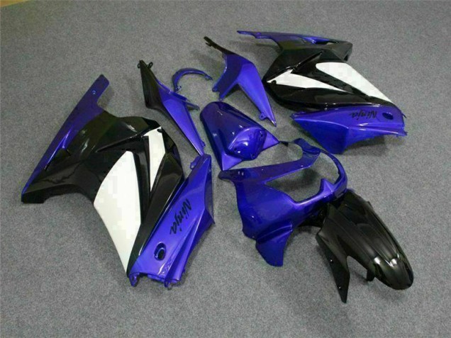Blau Weiß Schwarz Ninja EX250 2008-2012 Verkleidungen Blau Weiß Schwarz Ninja EX250 2008-2012 Verkleidungen