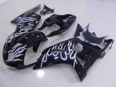 Blau Weiße Flamme GSXR 750 K1 K2 K3 2001-2003 Verkleidungen