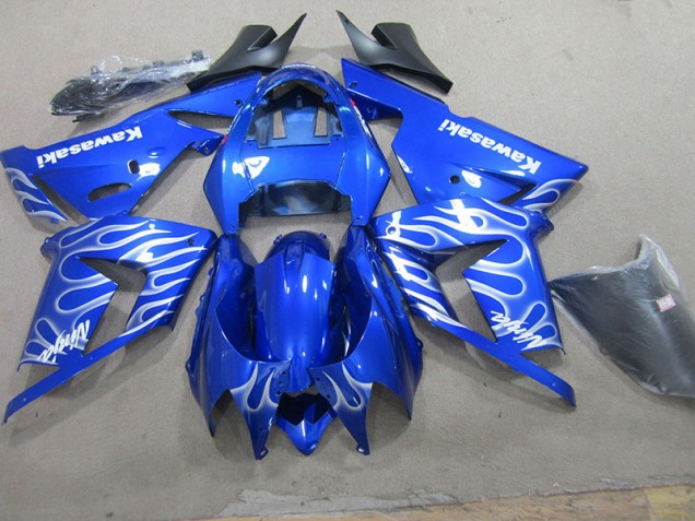 Blau Weiße Flamme ZX10R 2003-2005 Verkleidung Blau Weiße Flamme ZX10R 2003-2005 Verkleidung