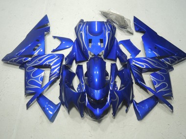 Blau Weiße Flamme ZX10R 2003-2005 Verkleidungen