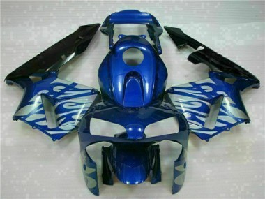 Blau mit silberner Flamme CBR 600 RR 2003-2004 Verkleidungen