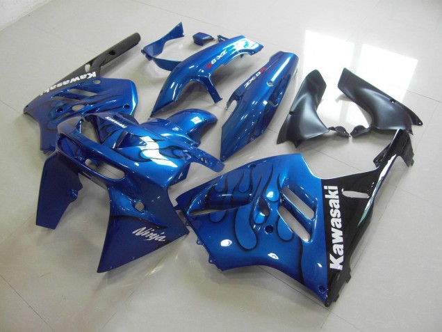 Blau schwarze Flamme ZX9R 1994-1997 Verkleidung
