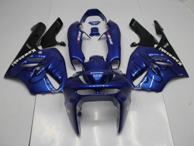 Blau schwarze Flamme ZX9R 1994-1997 Verkleidungen