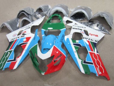 BlauGrün Rot Motul GSXR 600 K4 2004-2005 Verkleidungen