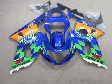 BlauGrün Telefumia Movistar GSXR 600 K1 K2 K3 2001-2003 Verkleidungen