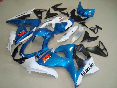 Blaur und Weißer OEM Stil GSXR 1000 K9 2009-2016 Verkleidungen
