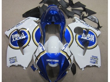 Blaus Motul Weiß Lucky Strike GSXR 1300 Hayabusa 1996-2007 Verkleidungen