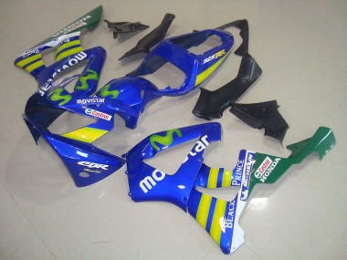 Blaus Movistar Castrol CBR 900 RR 929 2000-2001 Verkleidungen