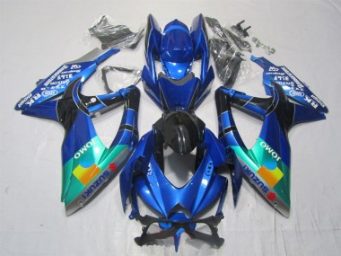 BlauschwarzGrün Jomo GSXR 1000 K7 2007-2008 Verkleidungen