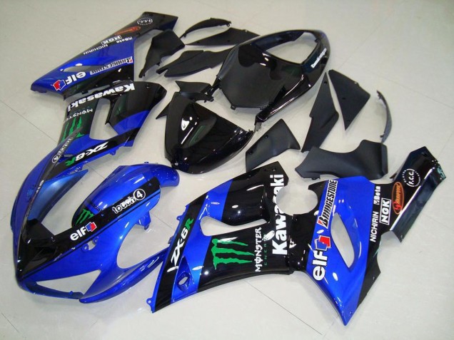 Bonbon blau Monster ZX6R 2005-2006 Verkleidungen Bonbon blau Monster ZX6R 2005-2006 Verkleidungen