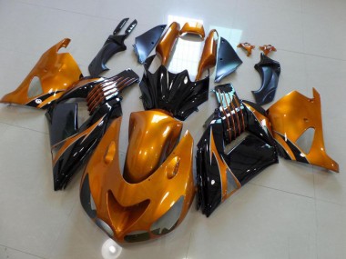 Braun und Schwarz, kein Aufkleber ZX14R ZZR 1400 2006-2011 Verkleidungen