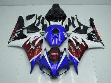 Burgunderrot und Blau CBR 1000 RR 2006-2007 Verkleidungen