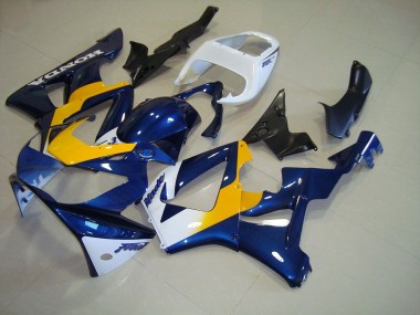 Dunkel blau Gelb Weiß CBR 900 RR 929 2000-2001 Verkleidungen