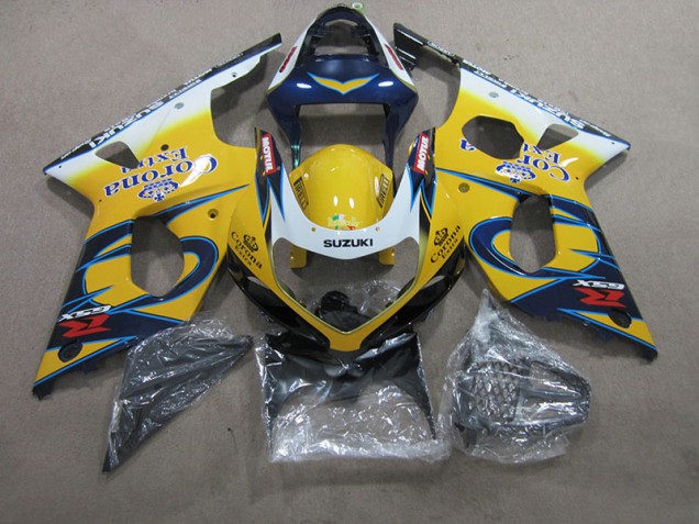 Gelb Blau Corona Extra GSXR 1000 K1 2000-2002 Verkleidungen Gelb Blau Corona Extra GSXR 1000 K1 2000-2002 Verkleidungen