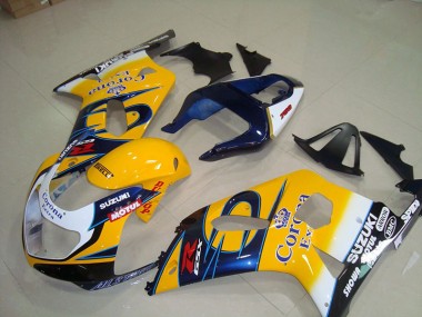 Gelb Blau Corona Extra Motul GSXR 750 K1 K2 K3 2001-2003 Verkleidungen