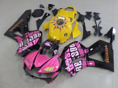 Gelb Rosa Rossi CBR 600 RR 2013-2021 Verkleidungen